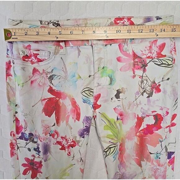 DL1961 Womens Florence Floral Jeans Sz 28 Insta Sculpt Cropped Carnival Fairy - Picture 7 of 15